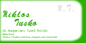 miklos tusko business card